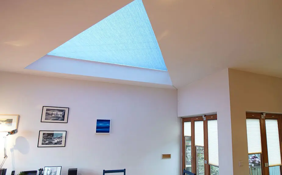Bespoke Blinds for a Triangular-Shaped Roof Lantern