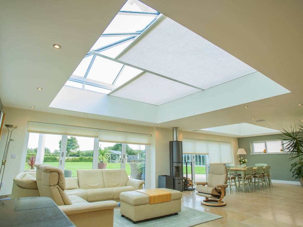XL Lantern Roof Blinds with Duette® Fabrics